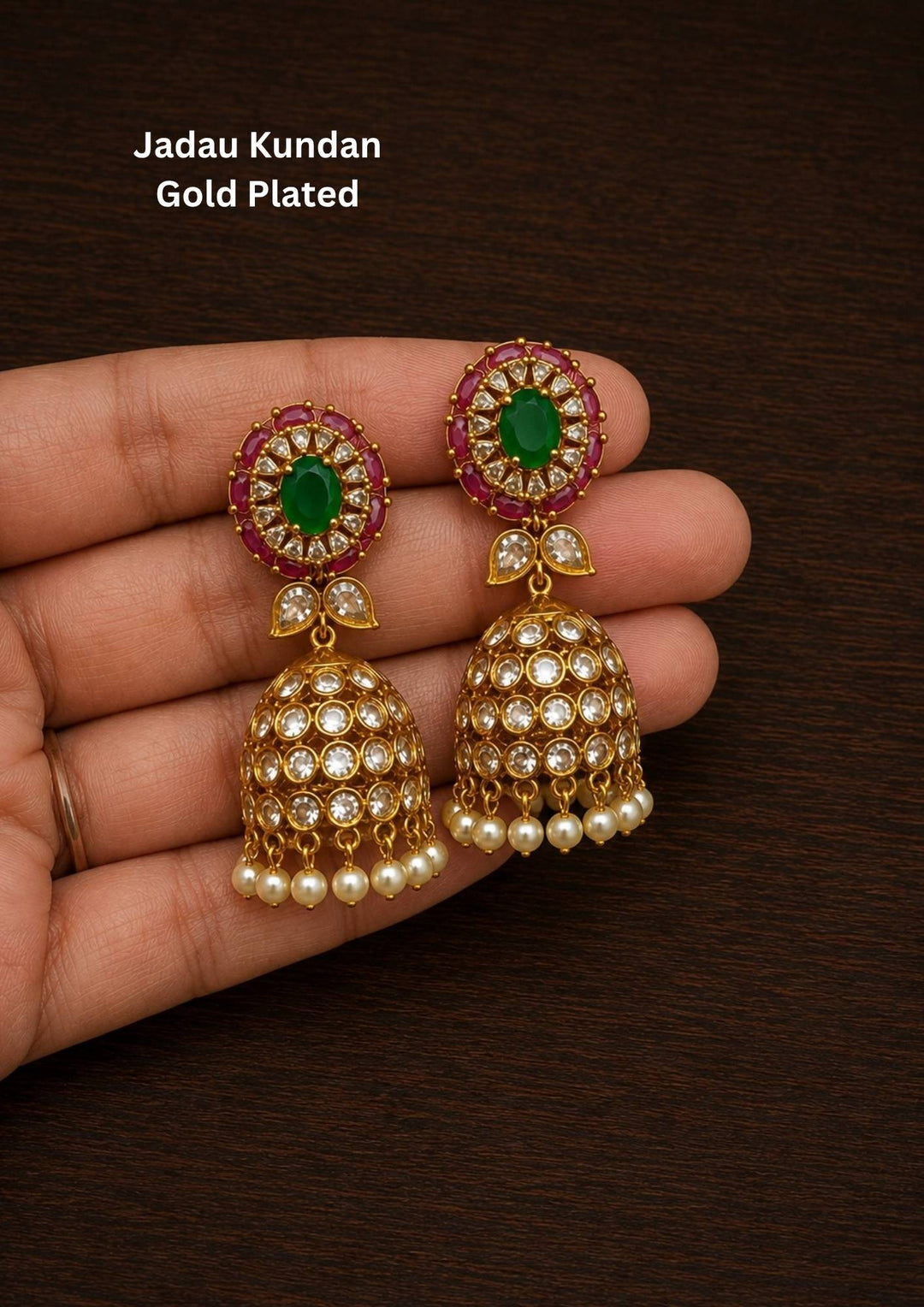 Material- We only deal in authentic Jadau Kundan, Victorian and American Diamond pieces on precious stones with real beadwork Packaging: You will receive this jewelry in a Zevana Handcrafted box. As this is a handmade product it is very rare to create identical items.