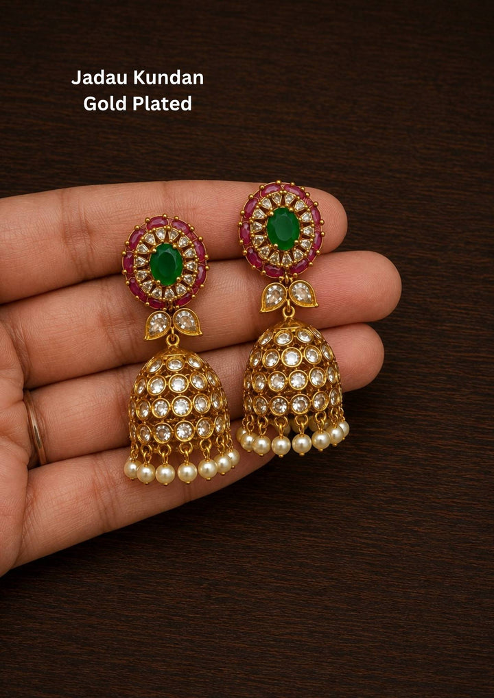 Material- We only deal in authentic Jadau Kundan, Victorian and American Diamond pieces on precious stones with real beadwork Packaging: You will receive this jewelry in a Zevana Handcrafted box. As this is a handmade product it is very rare to create identical items.