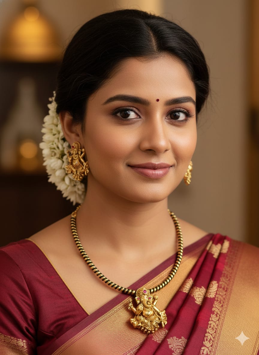 women wearing this lord ganesha choker set