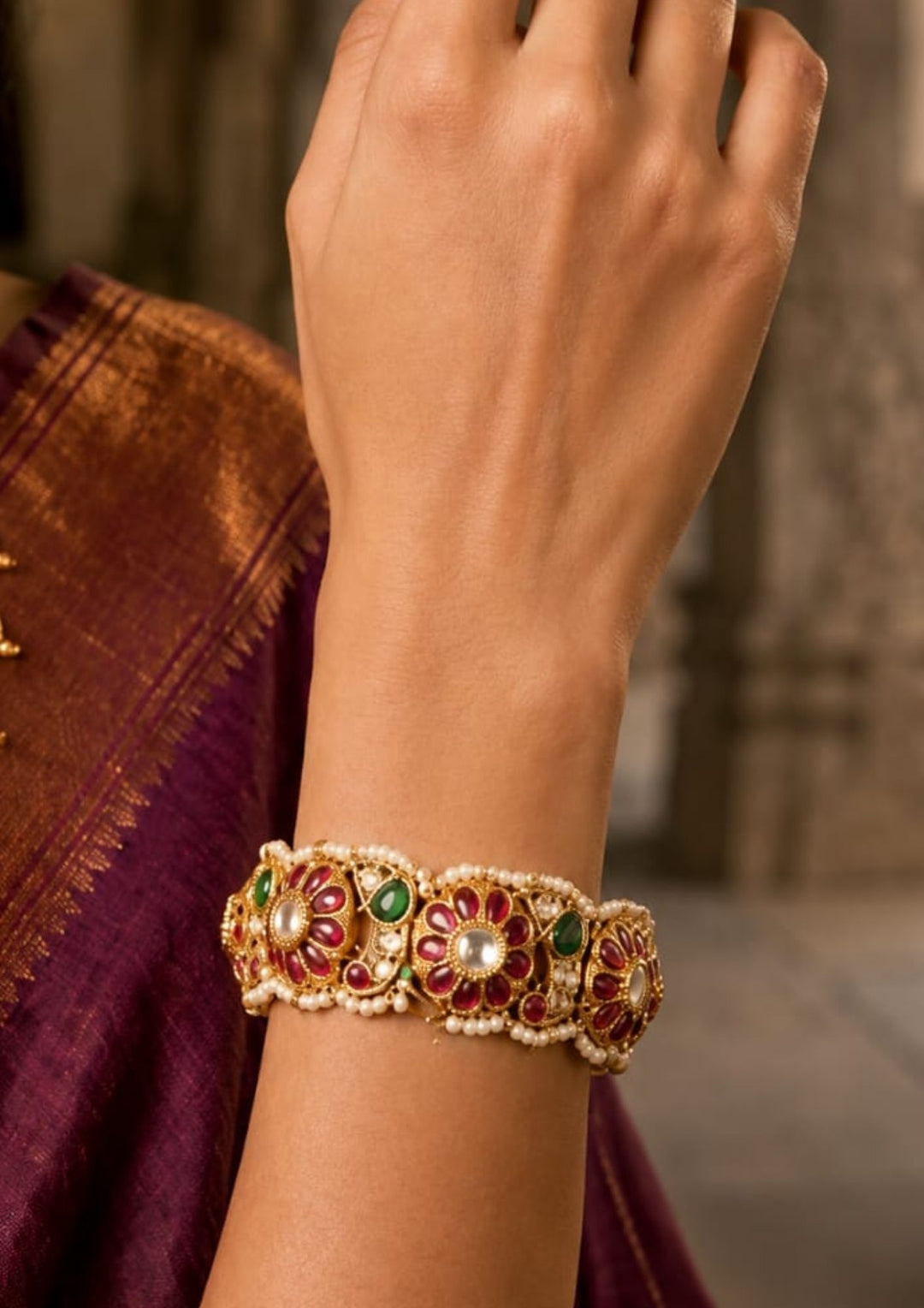 A close-up of a south indian woman&