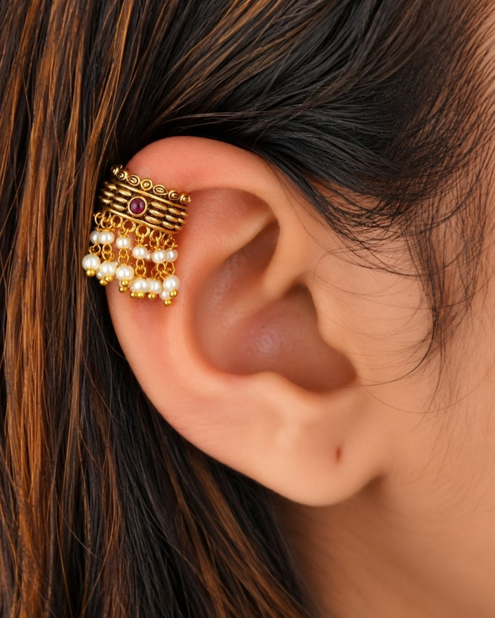 Gold Plated Antique Beads Bugadi