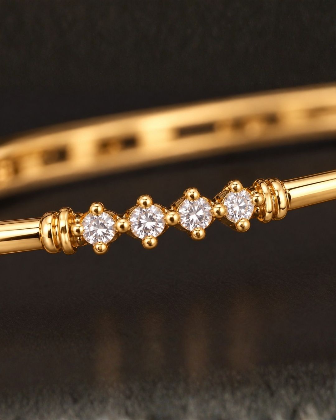 Zircon Diamond Bangles (set of 4)