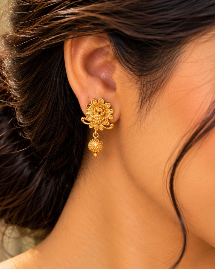 Gold Plated Jadau Kundan Krishna Necklace with Earrings