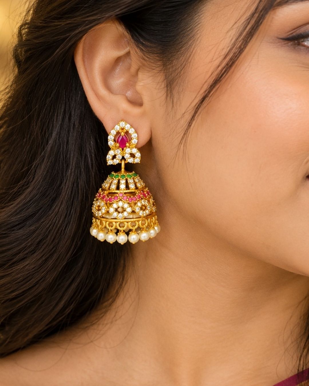 Gold Plated Anahita Jhumkas
