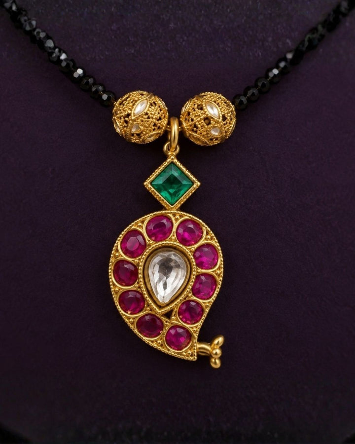 Jadau Kundan Gold Plated Mango Mangalsutra