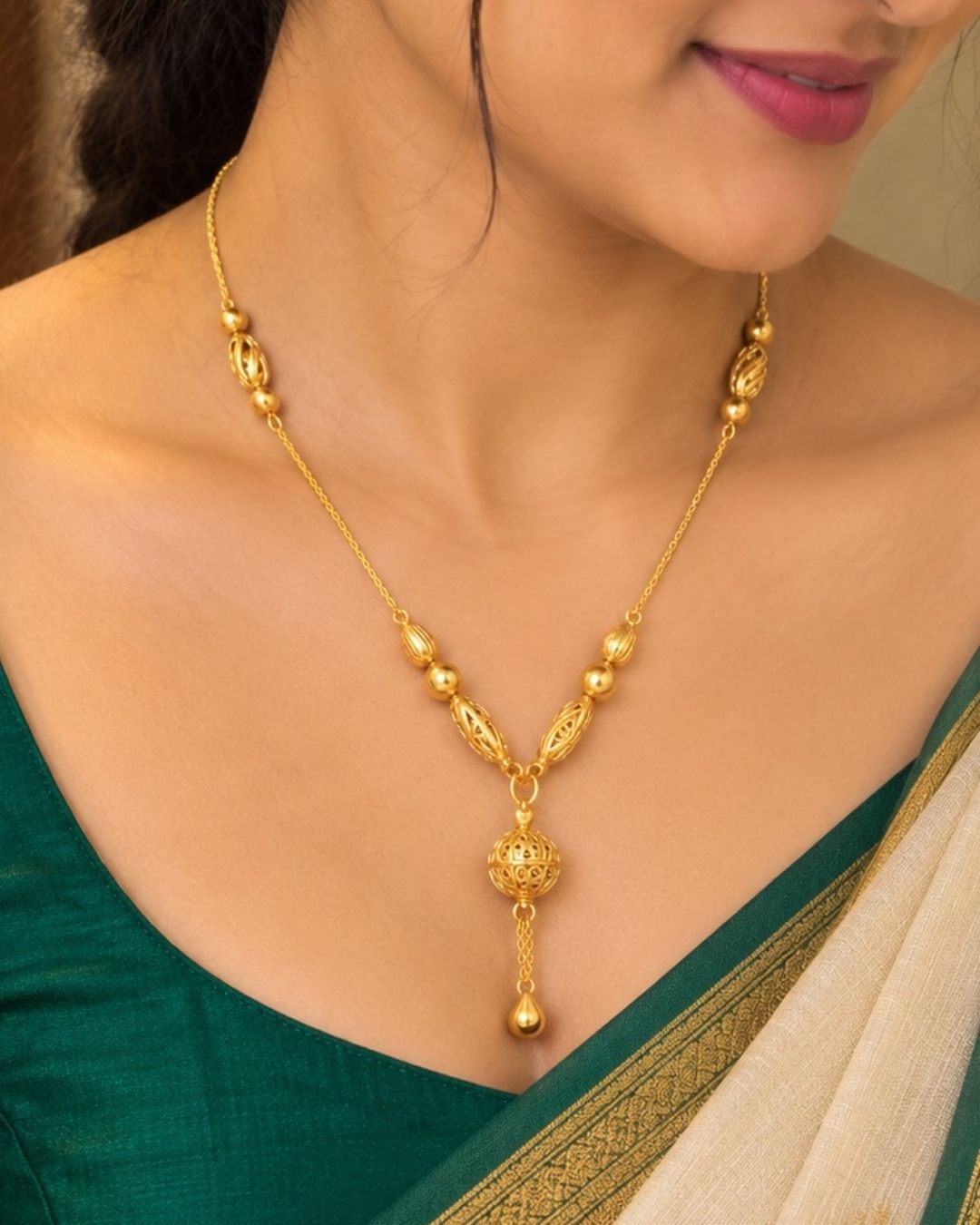 Elegant Gold Plated Drop Chain