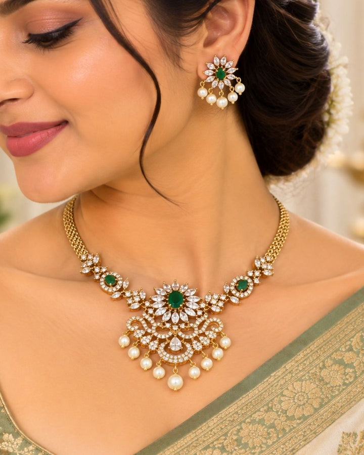 Kundan Necklace with Earrings