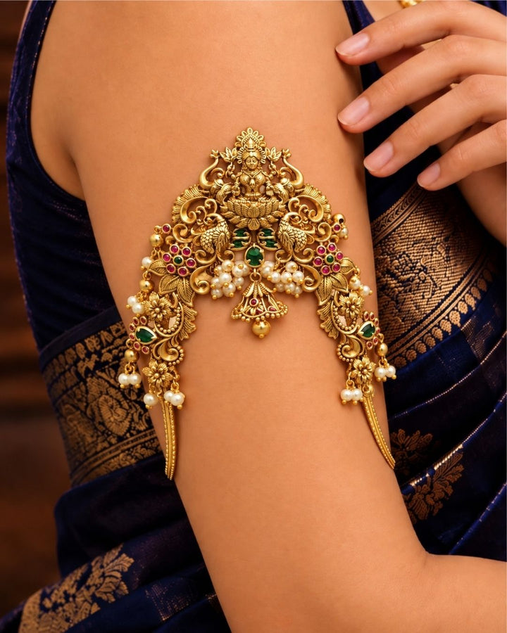Jadau Kundan Gold Plated Traditional Laxmi Devi Temple Vanki w104