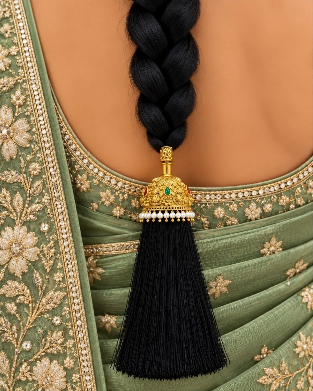 Kundan Gold Plated Hair Accessories (kuppulu) j74