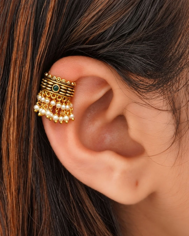 Gold Plated Antique Beads Bugadi