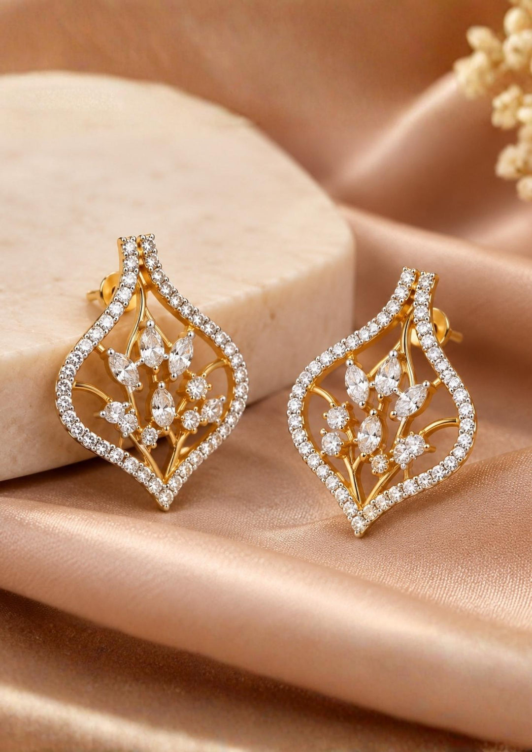 Zircon Diamond Floral Double Layer Mangalsutra
