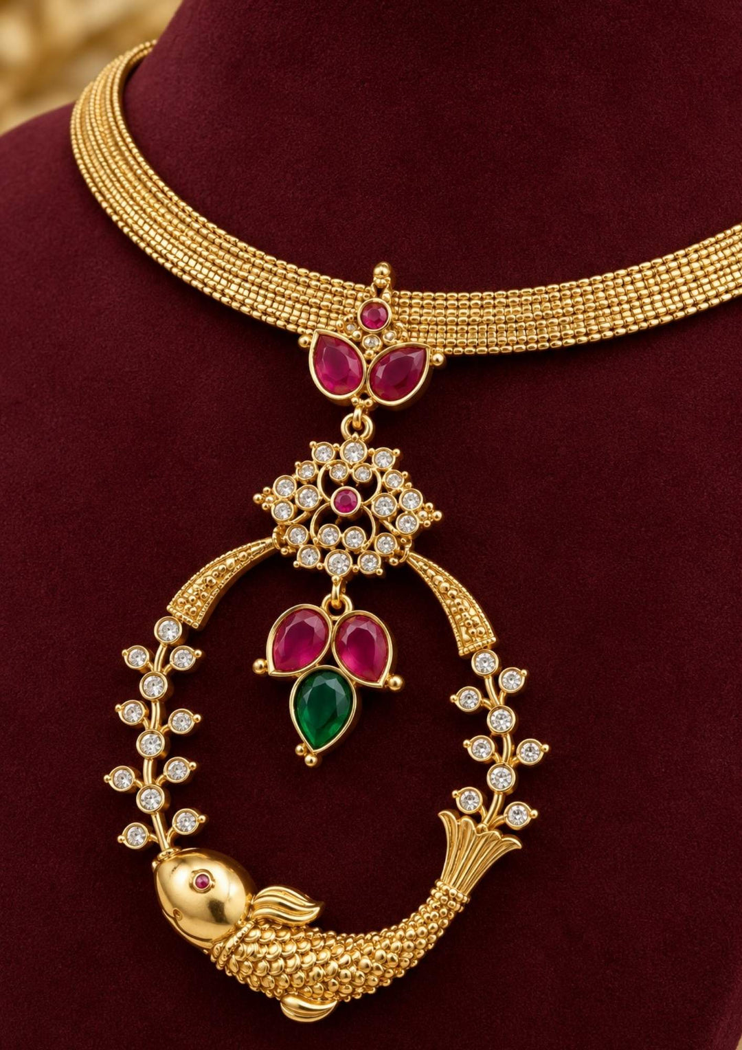 Kundan Gold Plated Necklace with Earrings