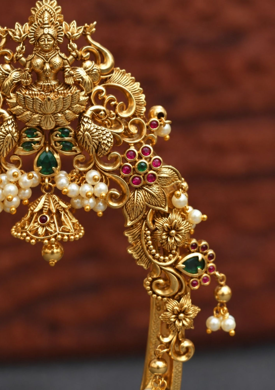 Jadau Kundan Gold Plated Traditional Laxmi Devi Temple Vanki w104