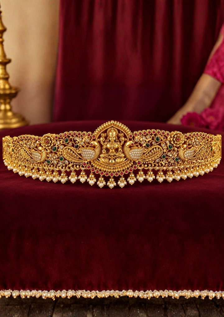 Laxmi Motif Gold Plated Traditional Adult Hipbelt (Vaddanam)