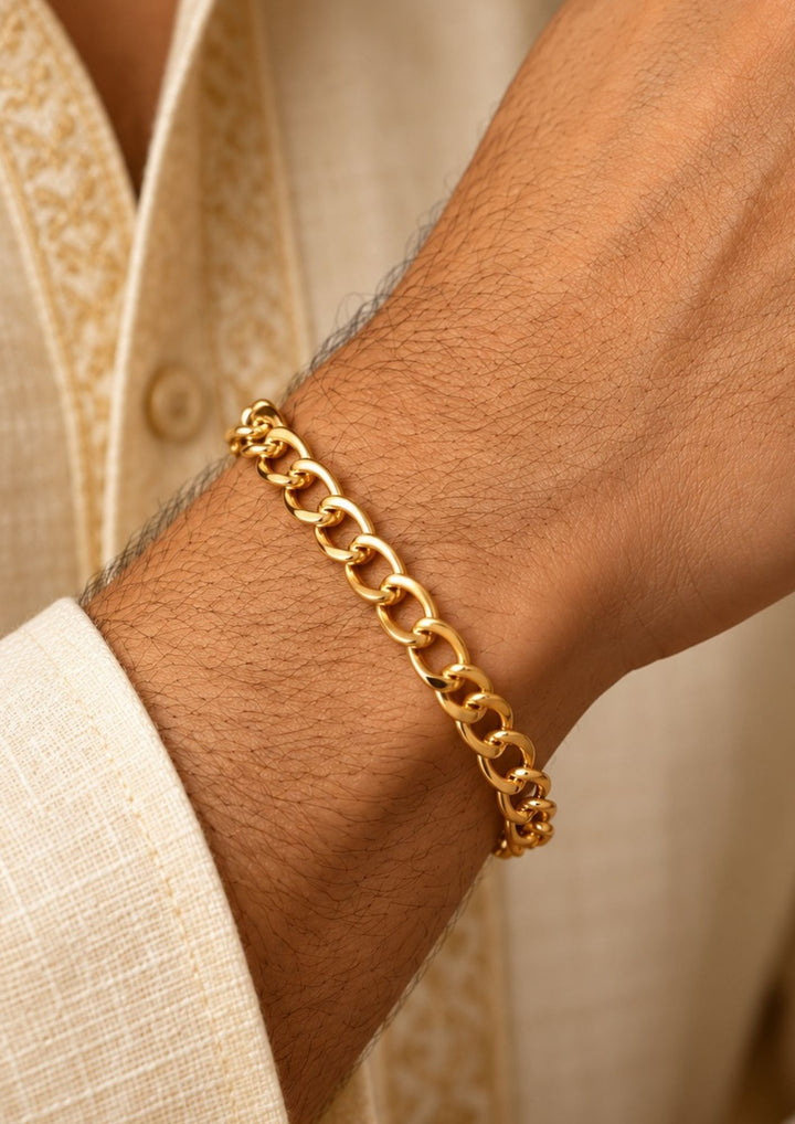 Premium Gold Plated Link Bracelet for Men