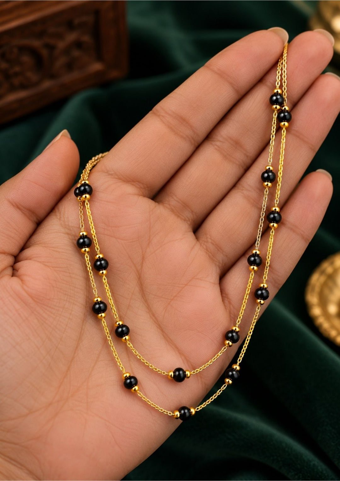 18K Gold Plated Double Layer Mangalsutra
