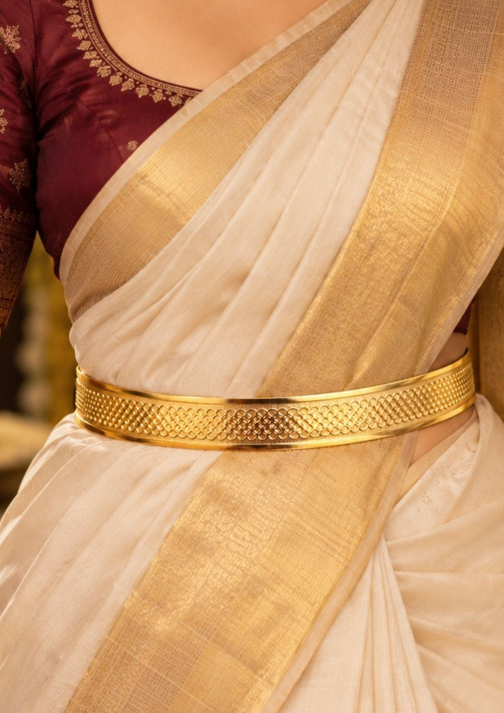 Kundan Gold Plated Micro Hipbelt (Vaddanam)