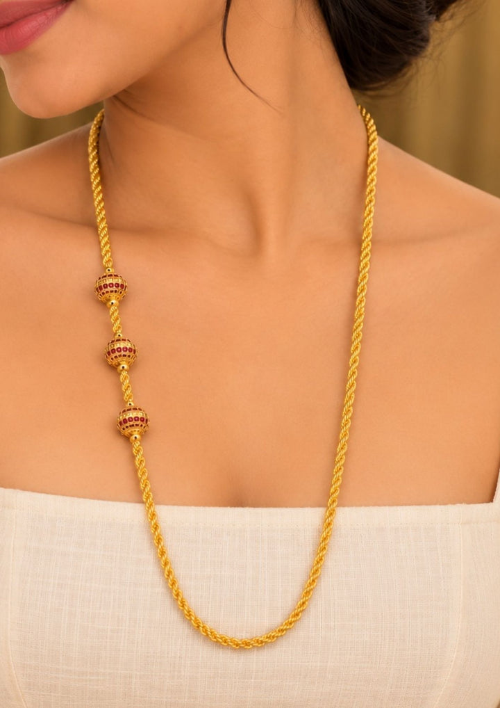 18k Gold Plated Ball Shape Thaali Chain