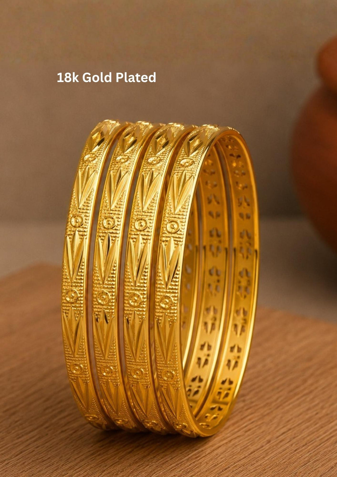 18K Gold Plated Traditional Heritage Bangles