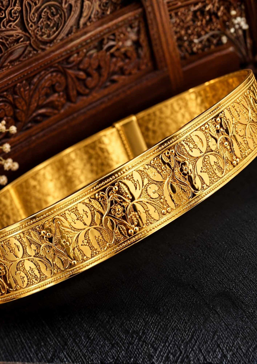 18k Gold Plated Embossed  Adult&