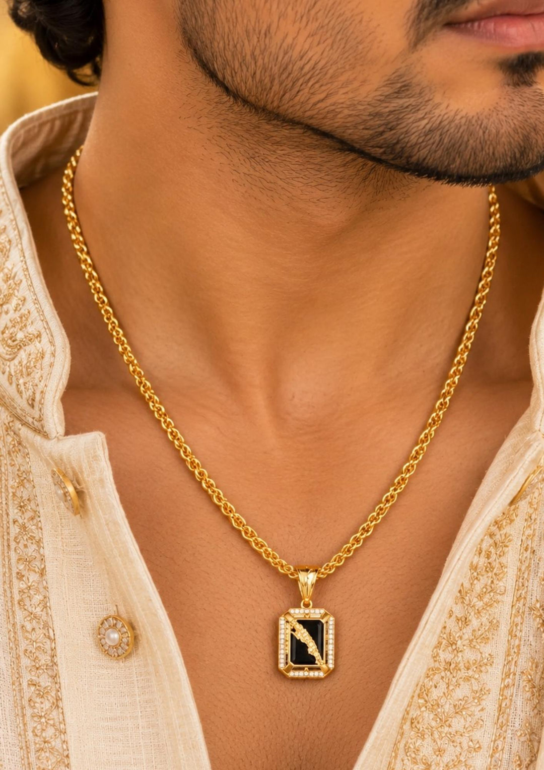 Gold Plated Jaguar Pendant for Men