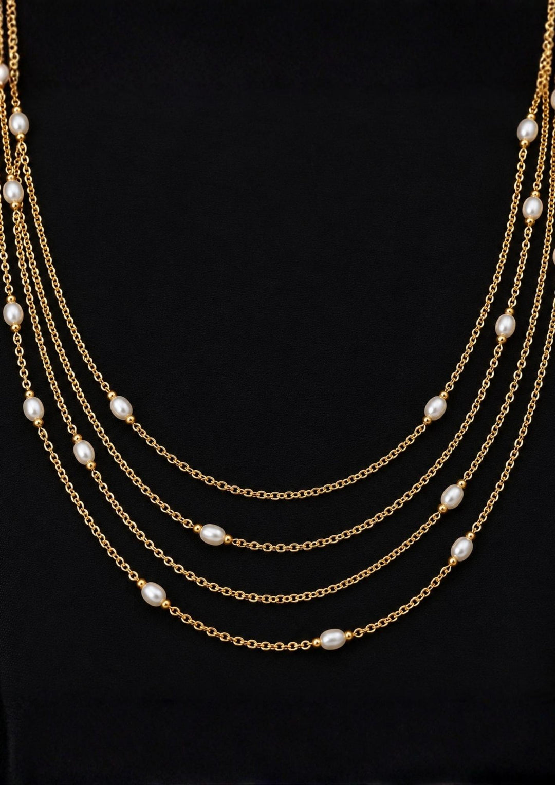 Jadau Kundan Gold Plated Chandraharam Haram Necklace