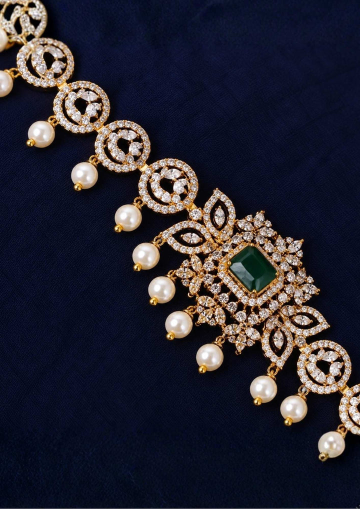Zirconian Diamond Flower Shape Inter Changeable Stones Hipbelt