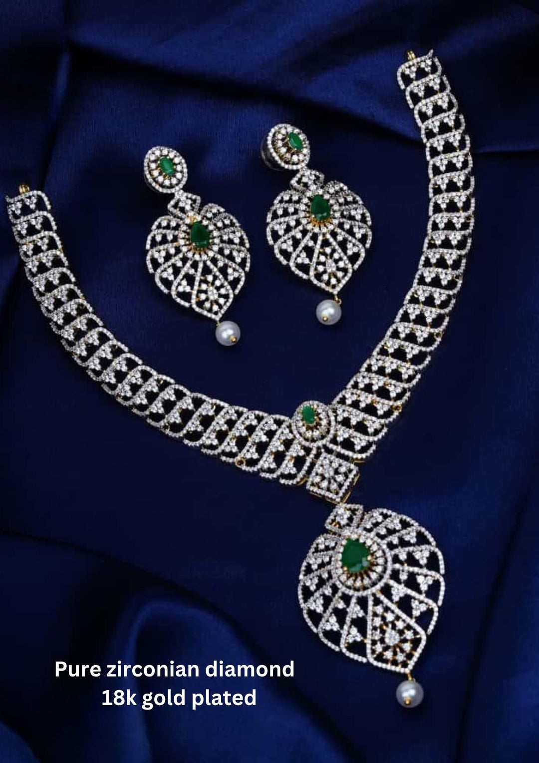 Pure Zirconian Diamond Necklace With Earrings c1025020