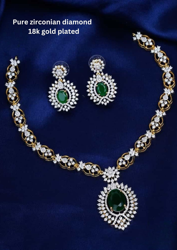 Pure Zirconian Diamond Necklace With Earrings c1010020