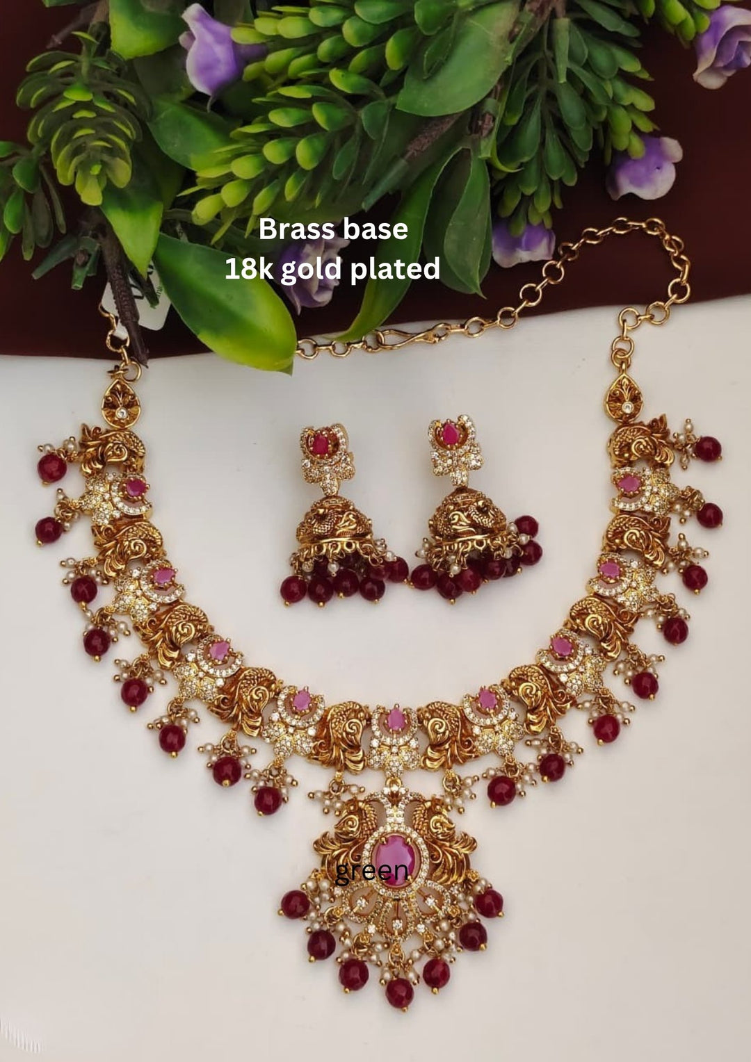 Kundan Necklace with Earrings s250012
