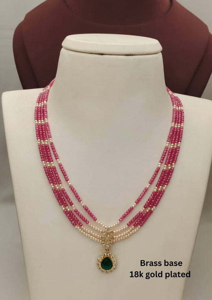Kundan & Beads Necklace s190051