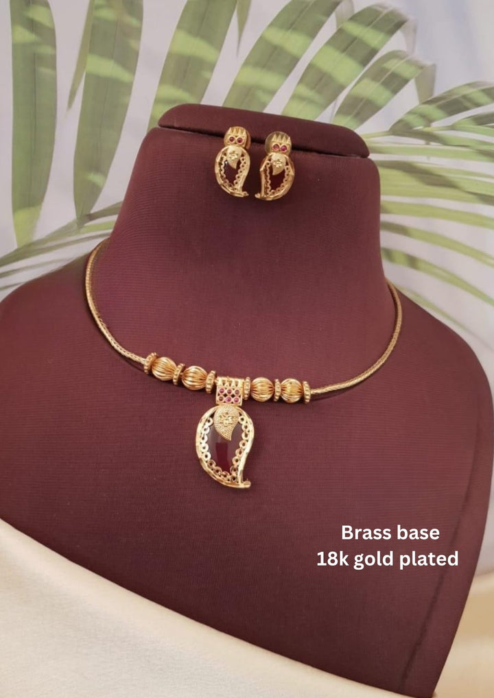 Kundan Necklace with Earrings g10599