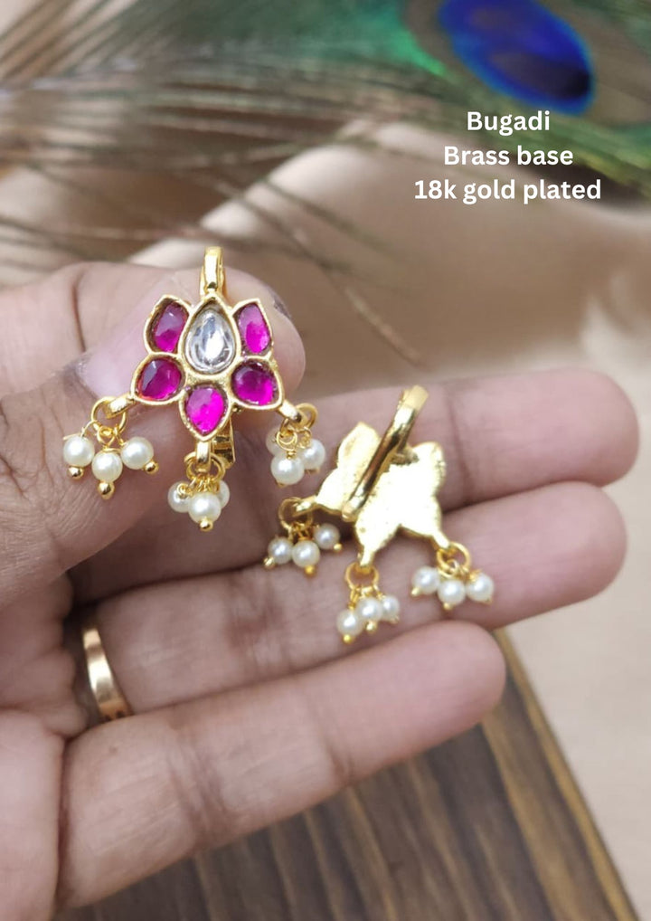 Kundan Bugadi Earrings r10320