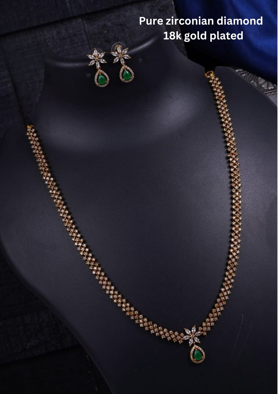 Pure Zirconian Diamond Necklace With Earrings c109520