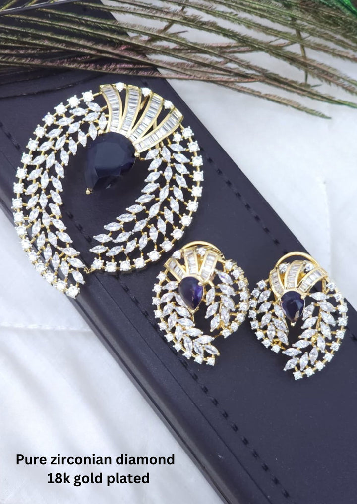 Pure Zirconian Diamond Pendant with Earrings r101280