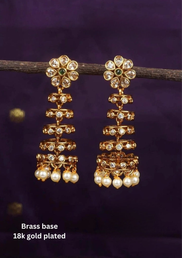 Kundan & Beads Earrings c103520