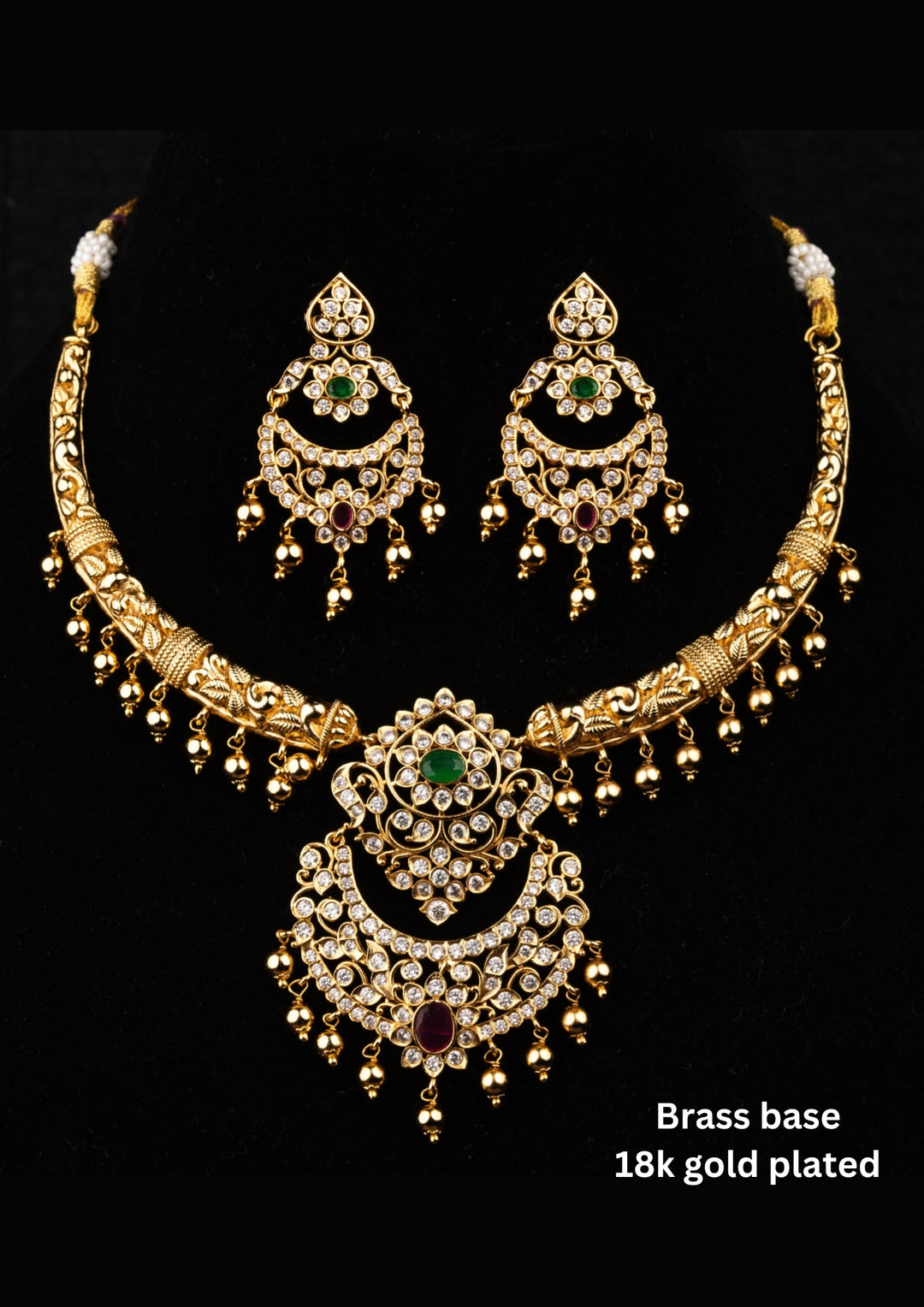 Kundan  Necklace with Earrings  g 101850