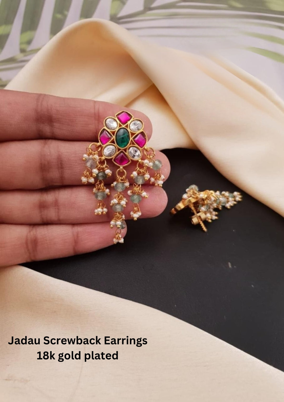 Jadau Kundan  Screwback Earrings g10720