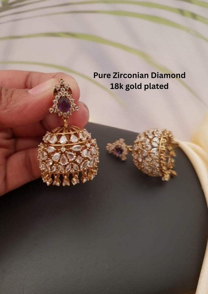 Pure Zirconian Diamond Jhumka g10799