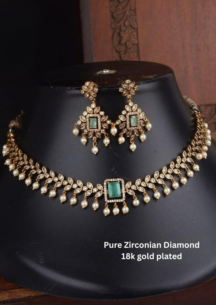 Kundan Matt Necklace with Earrings c106520