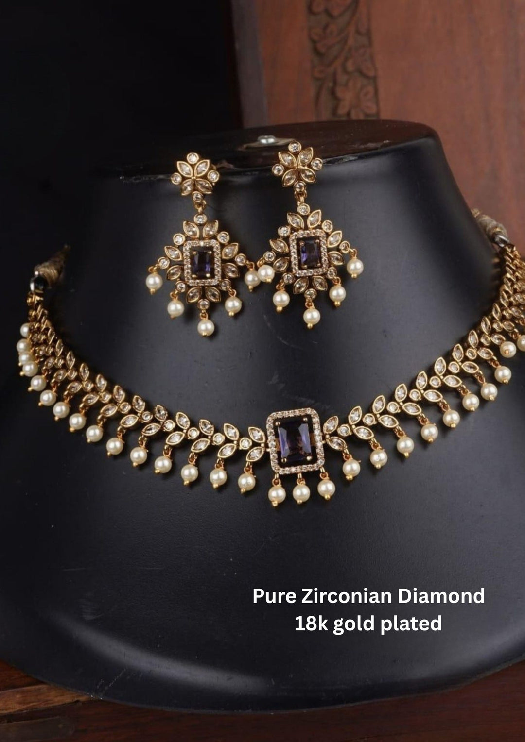 Kundan Matt Necklace with Earrings c106520