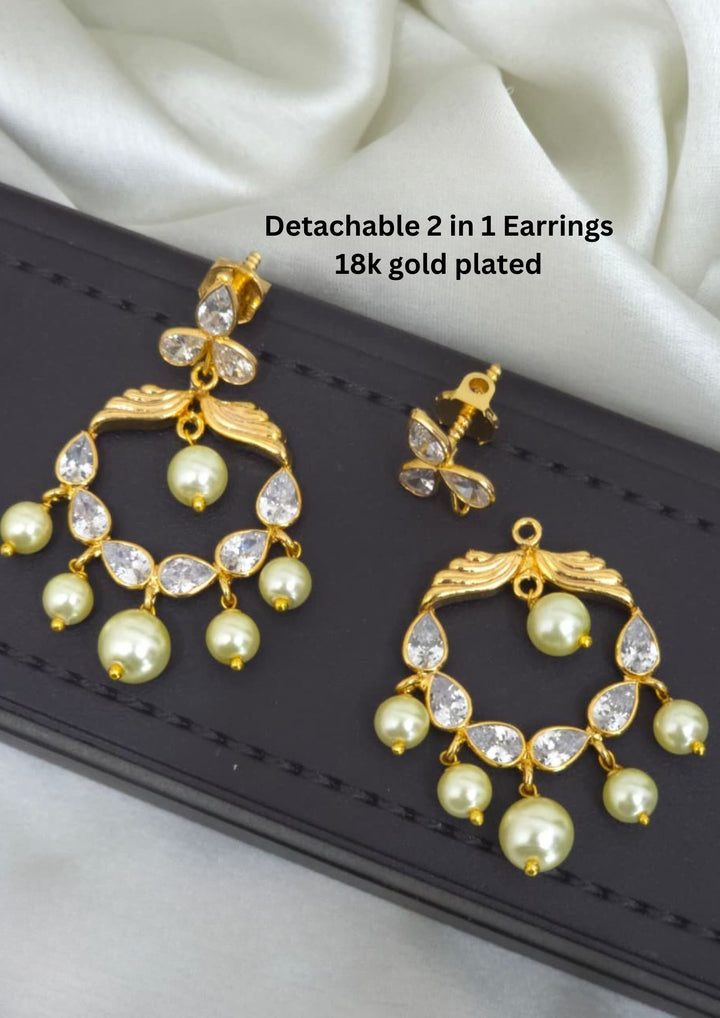 Kundan (Detachable 2 in 1) Earrings r10320