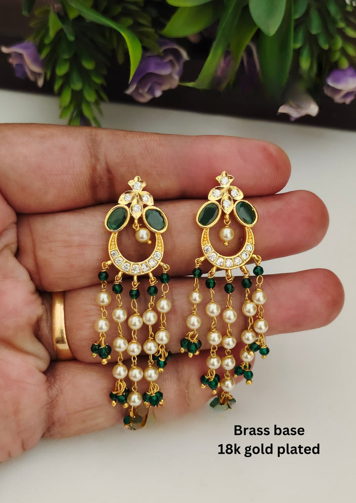 Kundan & Beads Earrings s75055