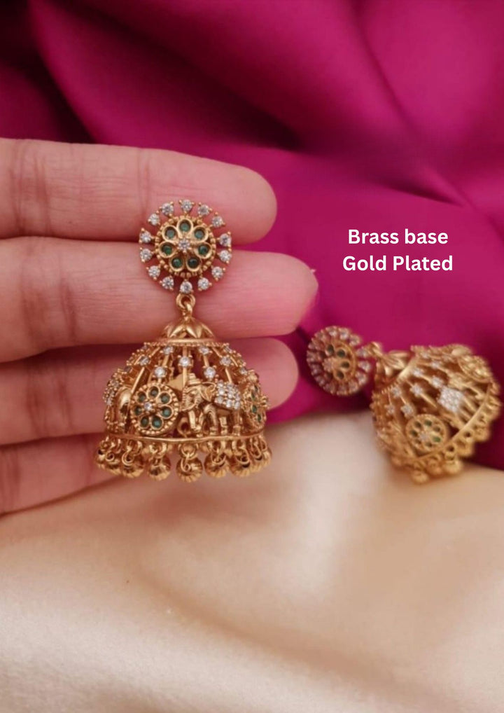 Kundan Gold Plated Jhumkas g10799