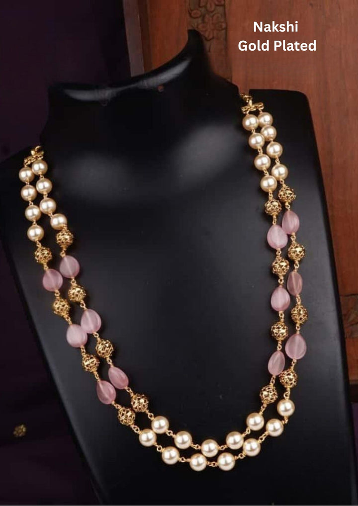 Nakshi Balls & Beads Gold Plated Necklace c107520