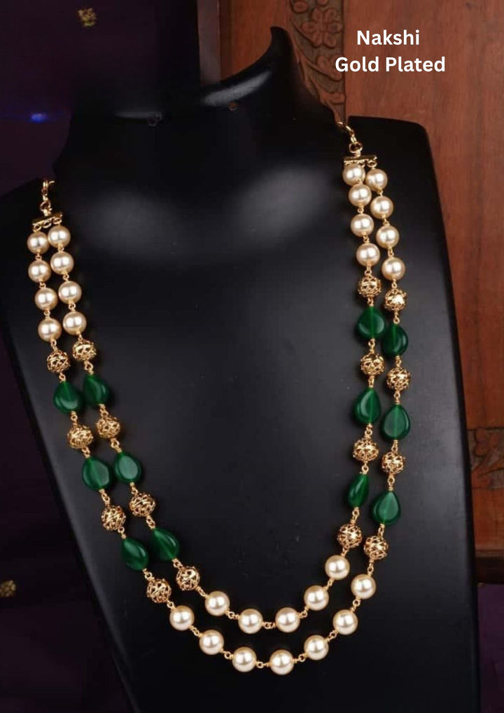 Nakshi Balls & Beads Gold Plated Necklace c107520