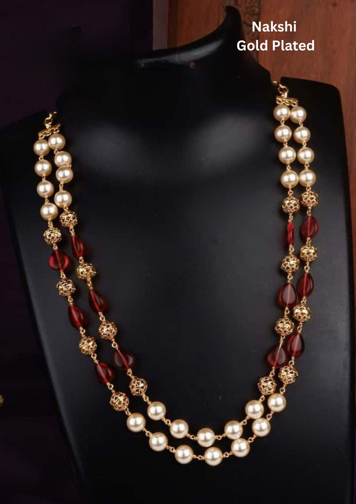 Nakshi Balls & Beads Gold Plated Necklace c107520