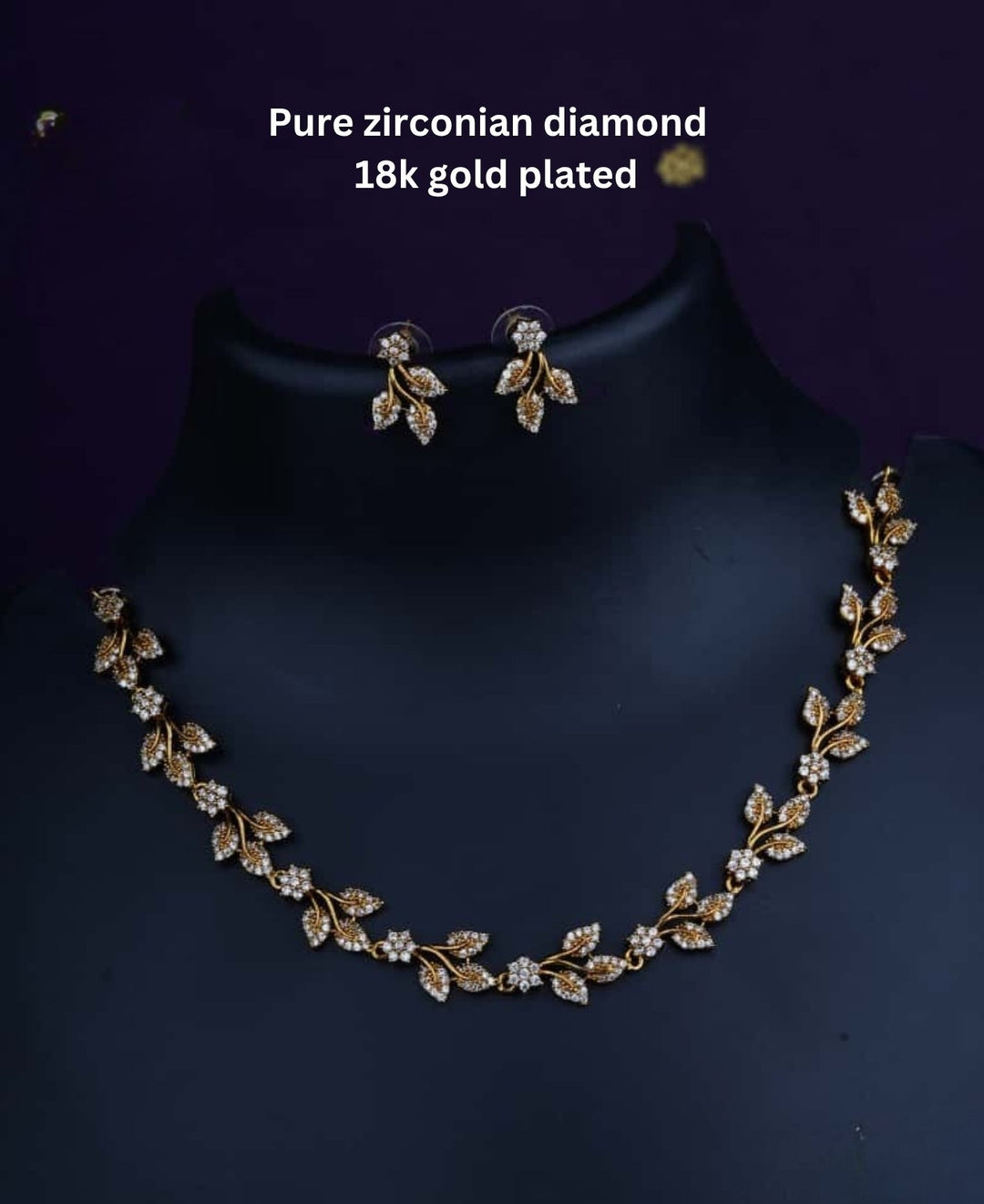 Pure Zirconian Diamond Necklace With Earrings c106020