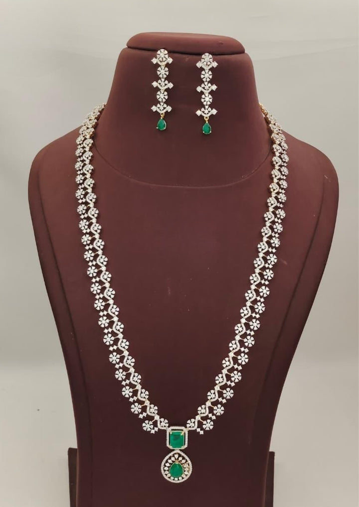 Pure Zirconian Diamond Necklace with Earrings s400063
