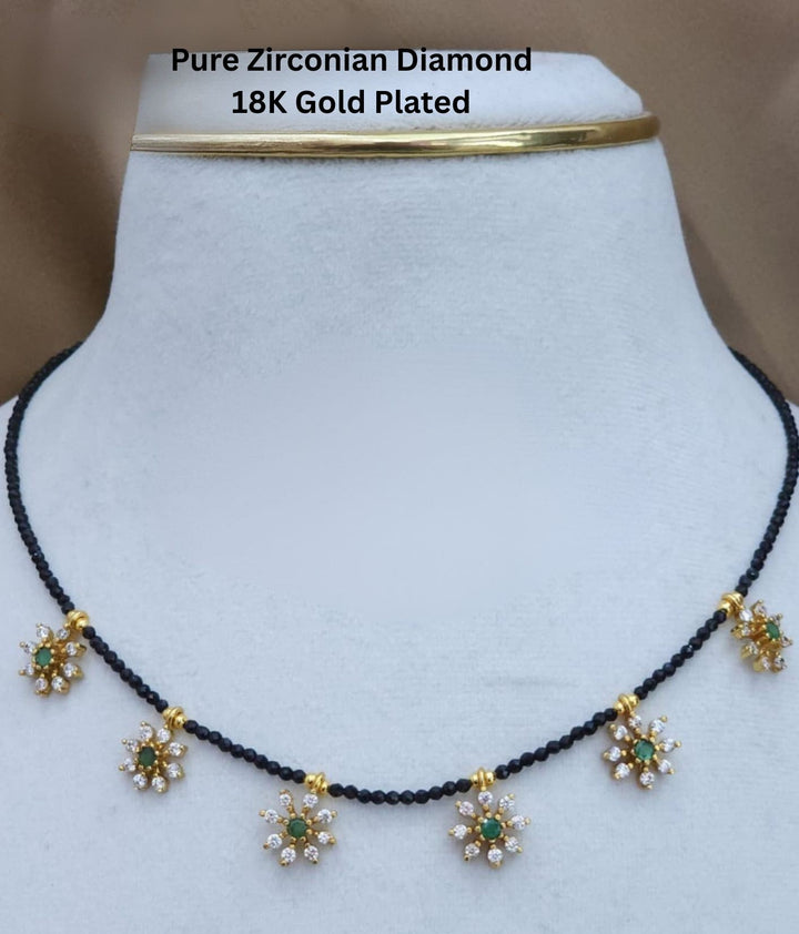 Pure Zirconian Diamond Gold Plated Mangalsutra n29